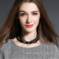 Schwarze Silk Schal Halskette für Frauen